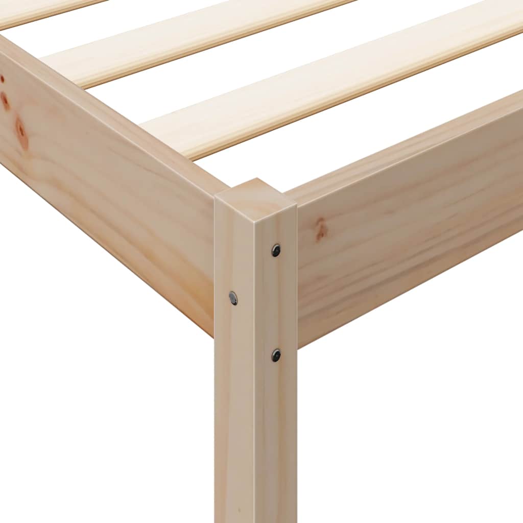 Bookcase Bed without Mattress 200x200 cm Solid Wood Pine
