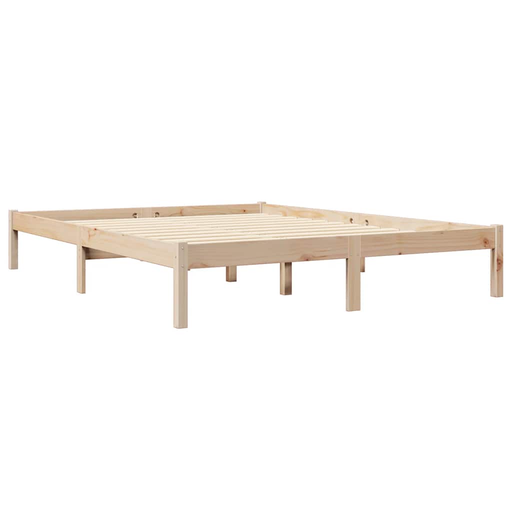 Bookcase Bed without Mattress 160x200 cm Solid Wood Pine