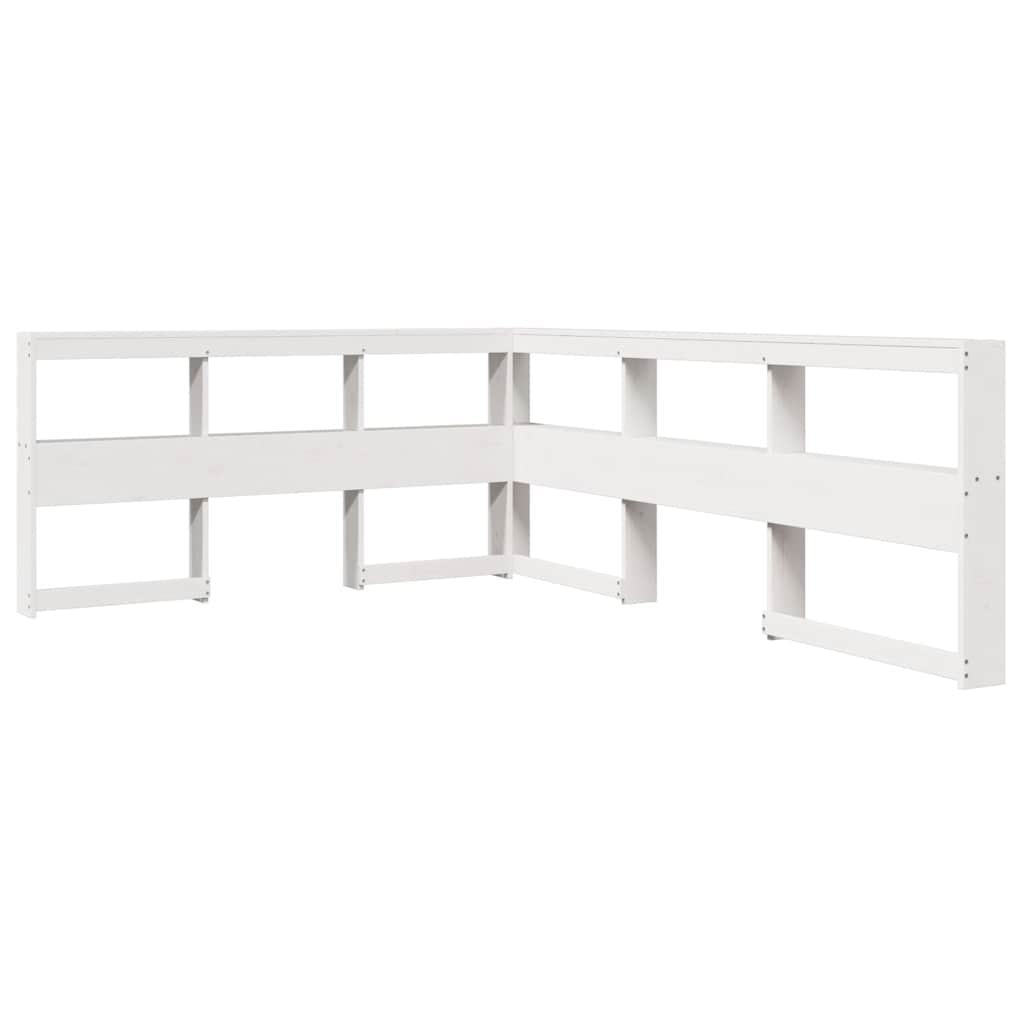 Bookcase Bed without Mattress White 120x200 cm Solid Wood Pine