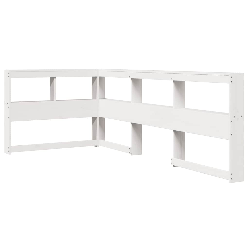 Bookcase Bed without Mattress White 90x200 cm Solid Wood Pine