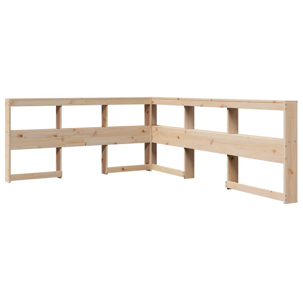 Bookcase Bed without Mattress 140x190 cm Solid Wood Pine