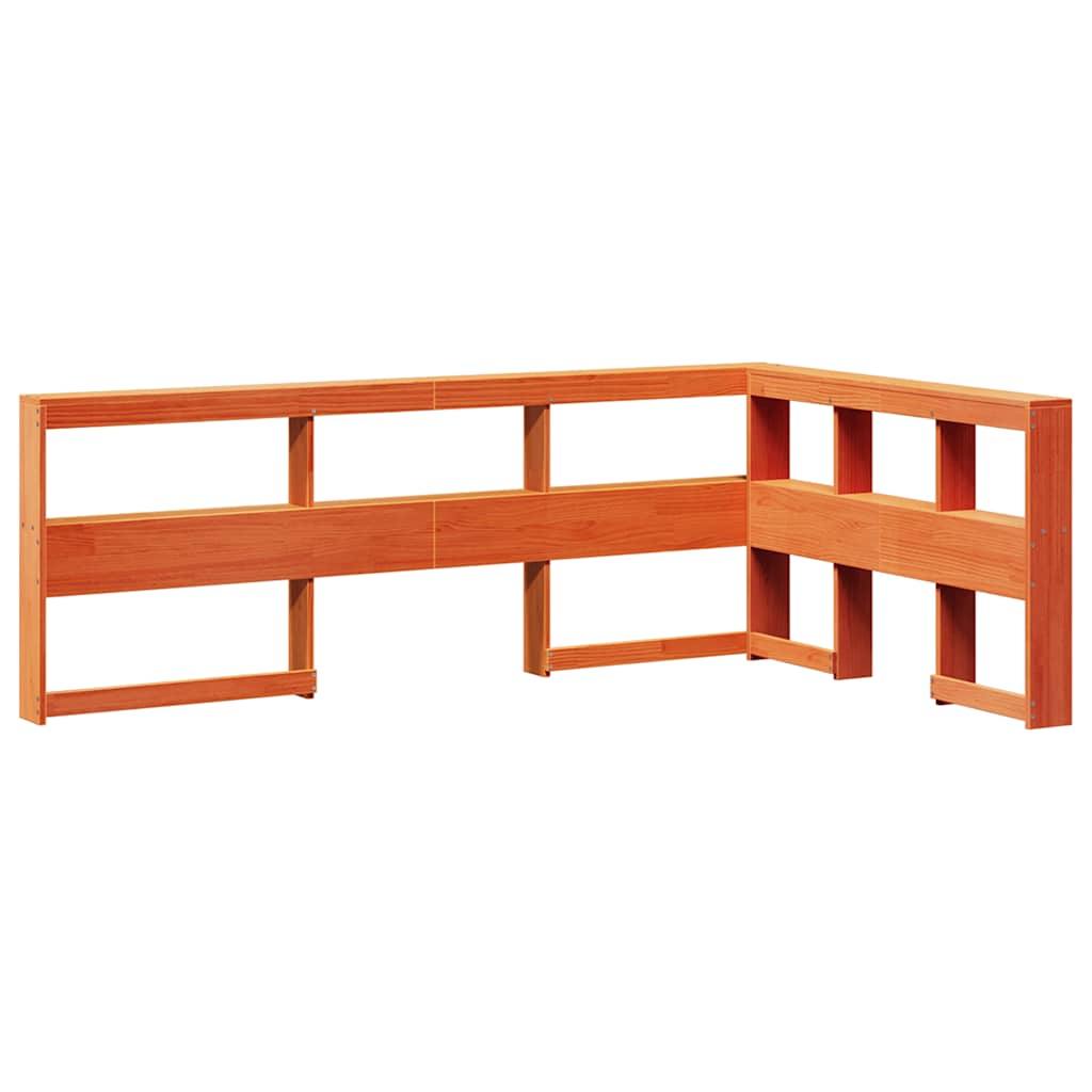 Bookcase Bed without Mattress Wax Brown 120x190 cm Solid Wood Pine
