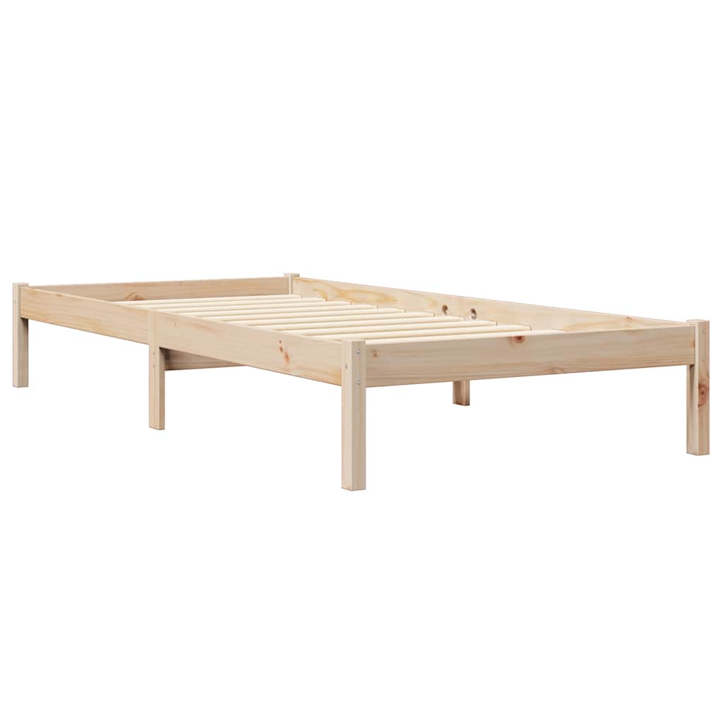 Bookcase Bed without Mattress 90x190 cm Solid Wood Pine