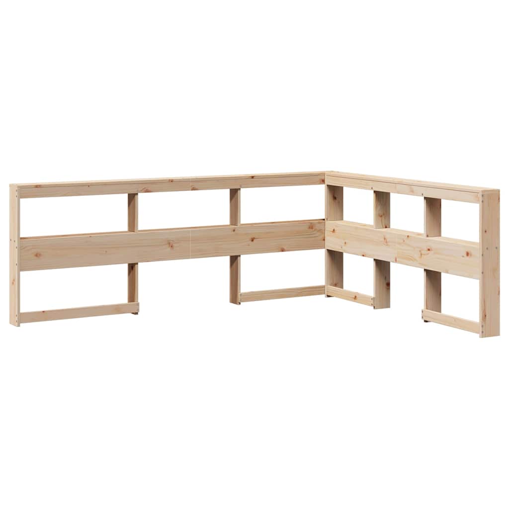 Bookcase Bed without Mattress 150x200 cm Solid Wood Pine