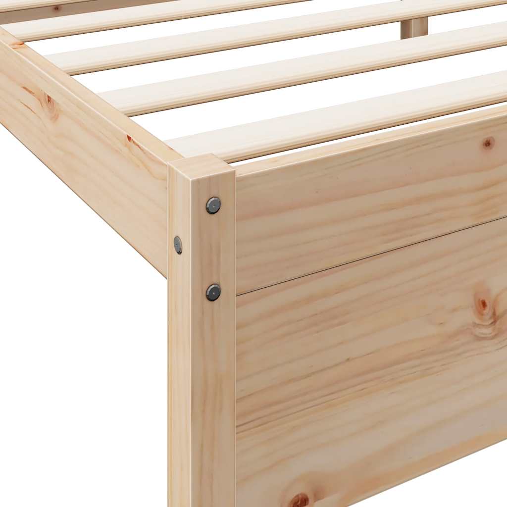 Bookcase Bed without Mattress 150x200 cm Solid Wood Pine