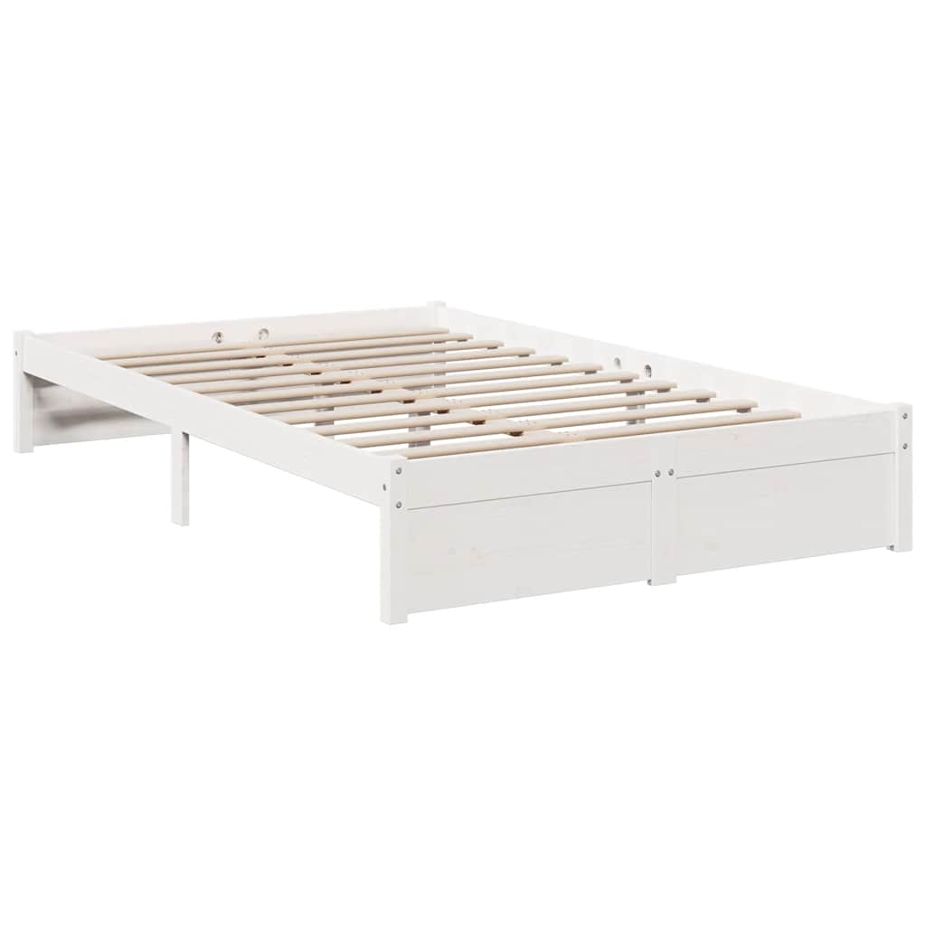 Bookcase Bed without Mattress White 90x190 cm Solid Wood Pine