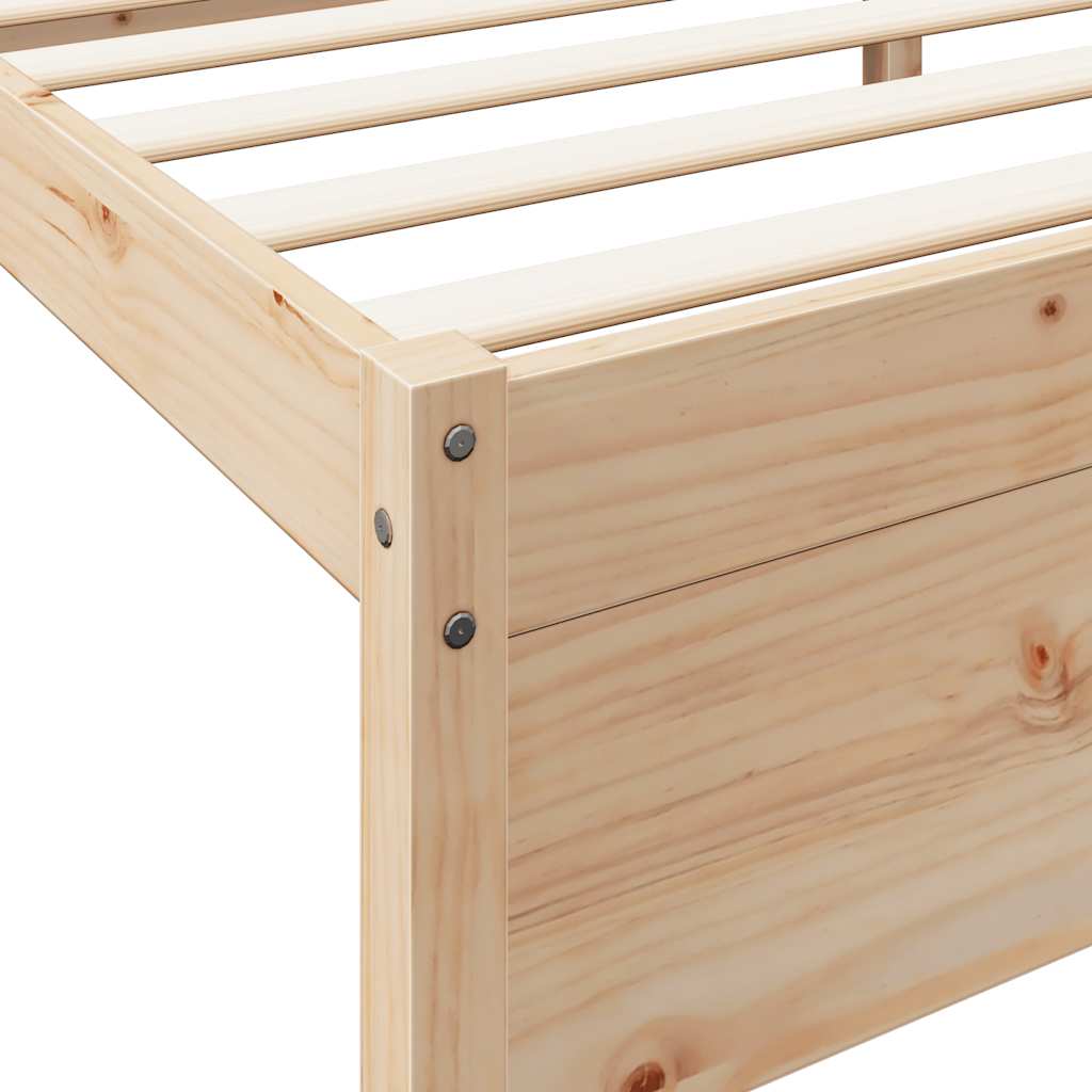 Bookcase Bed without Mattress 75x190 cm Solid Wood Pine