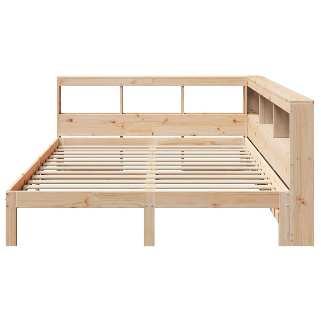 Bookcase Bed without Mattress 160x200 cm Solid Wood Pine