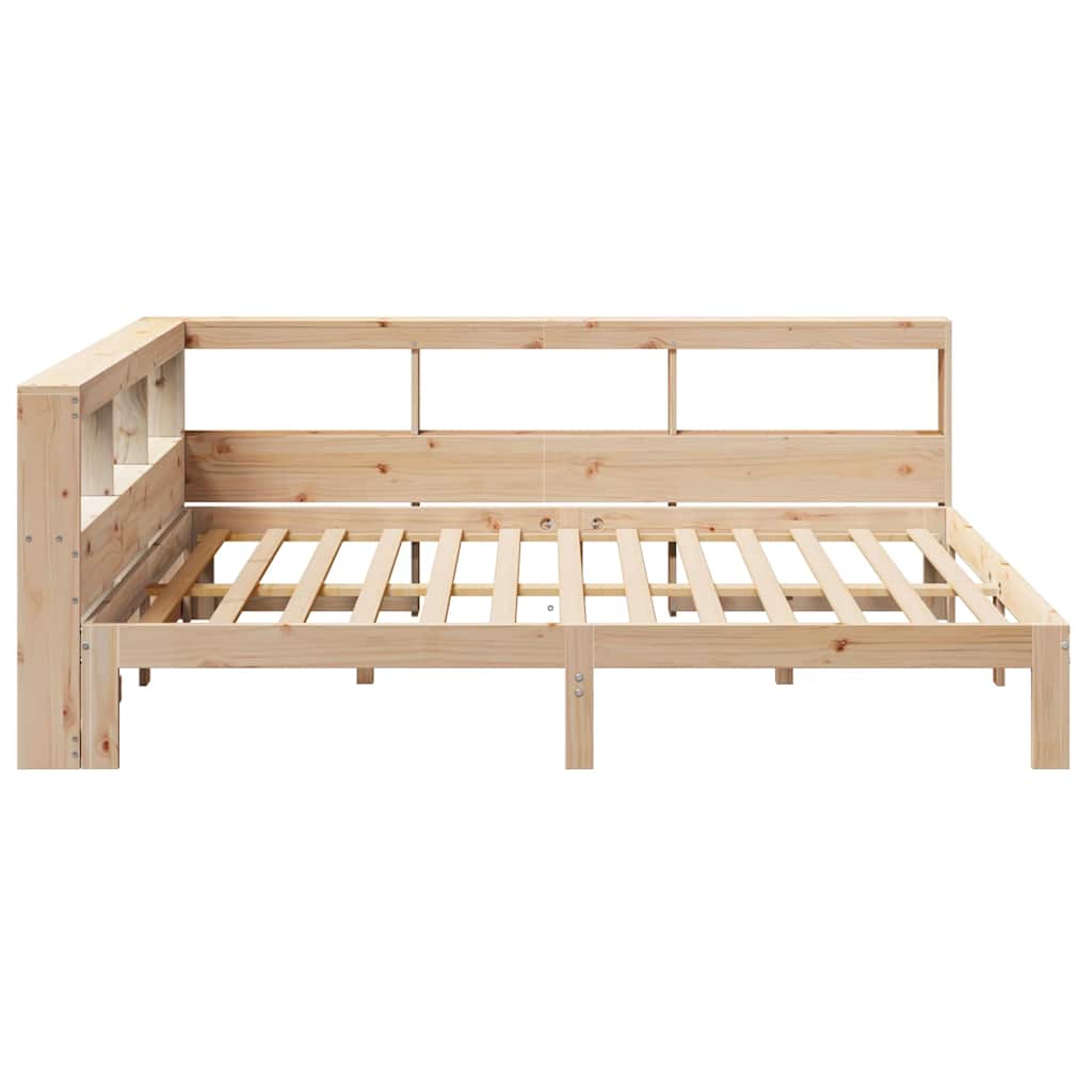 Bookcase Bed without Mattress 160x200 cm Solid Wood Pine