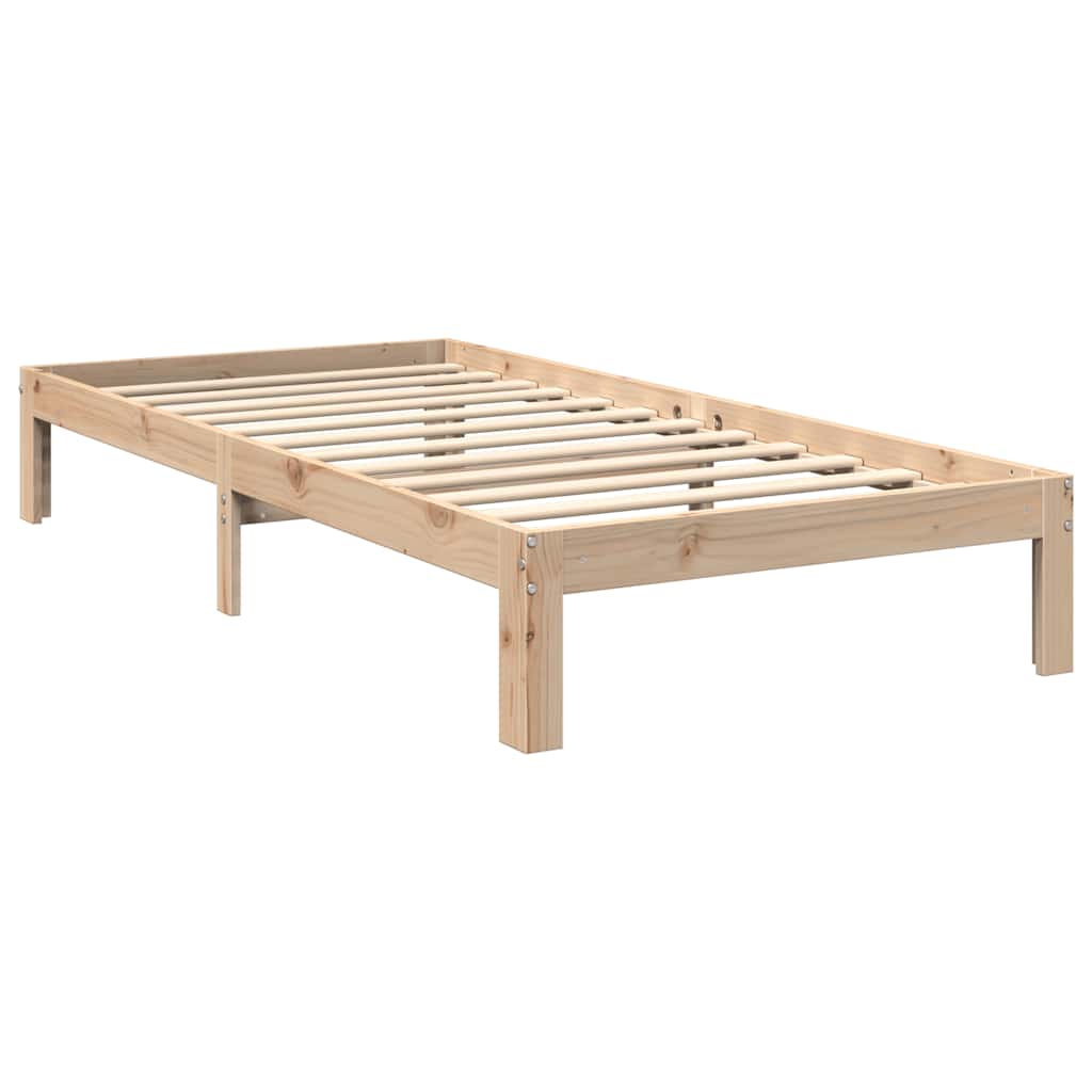 Bookcase Bed without Mattress 100x200 cm Solid Wood Pine