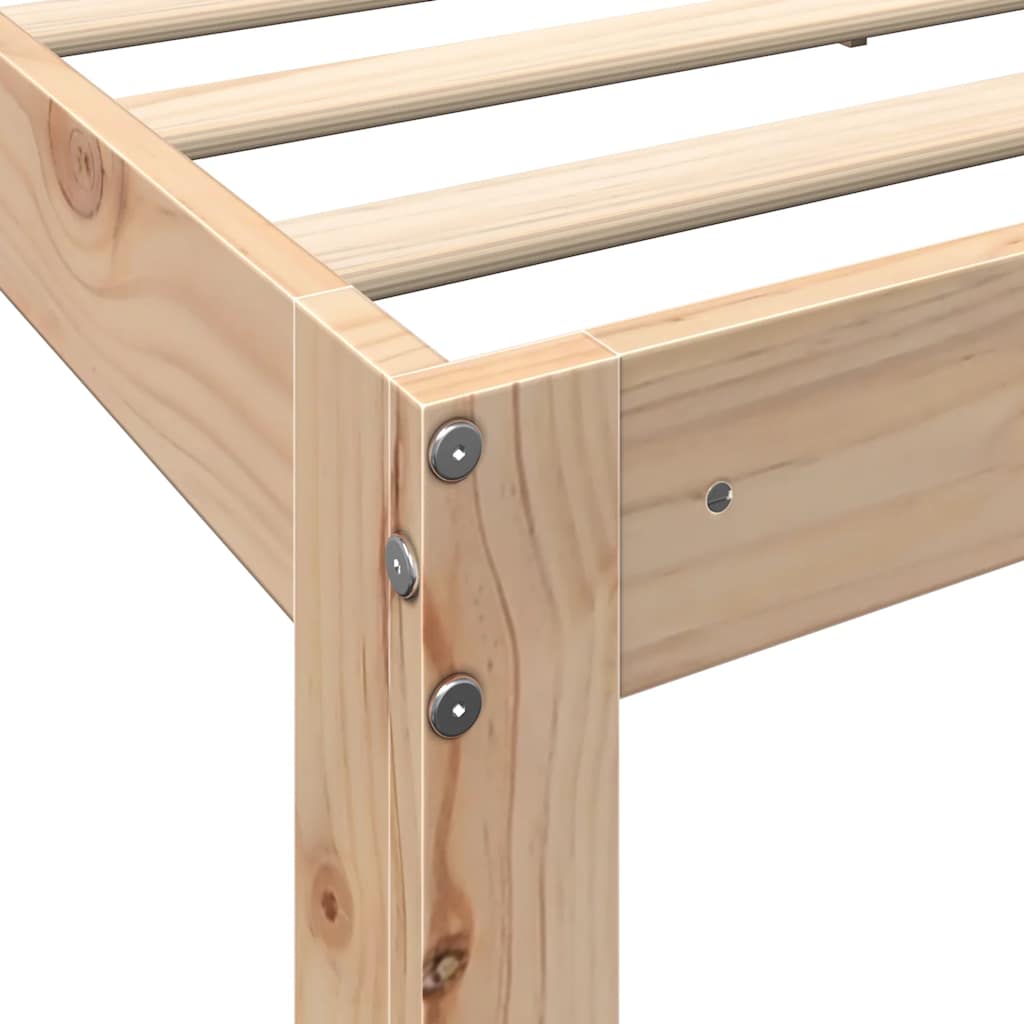 Bookcase Bed without Mattress 100x200 cm Solid Wood Pine