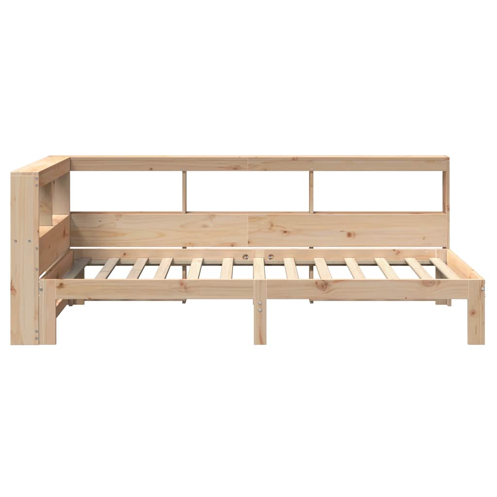 Bookcase Bed without Mattress 90x200 cm Solid Wood Pine