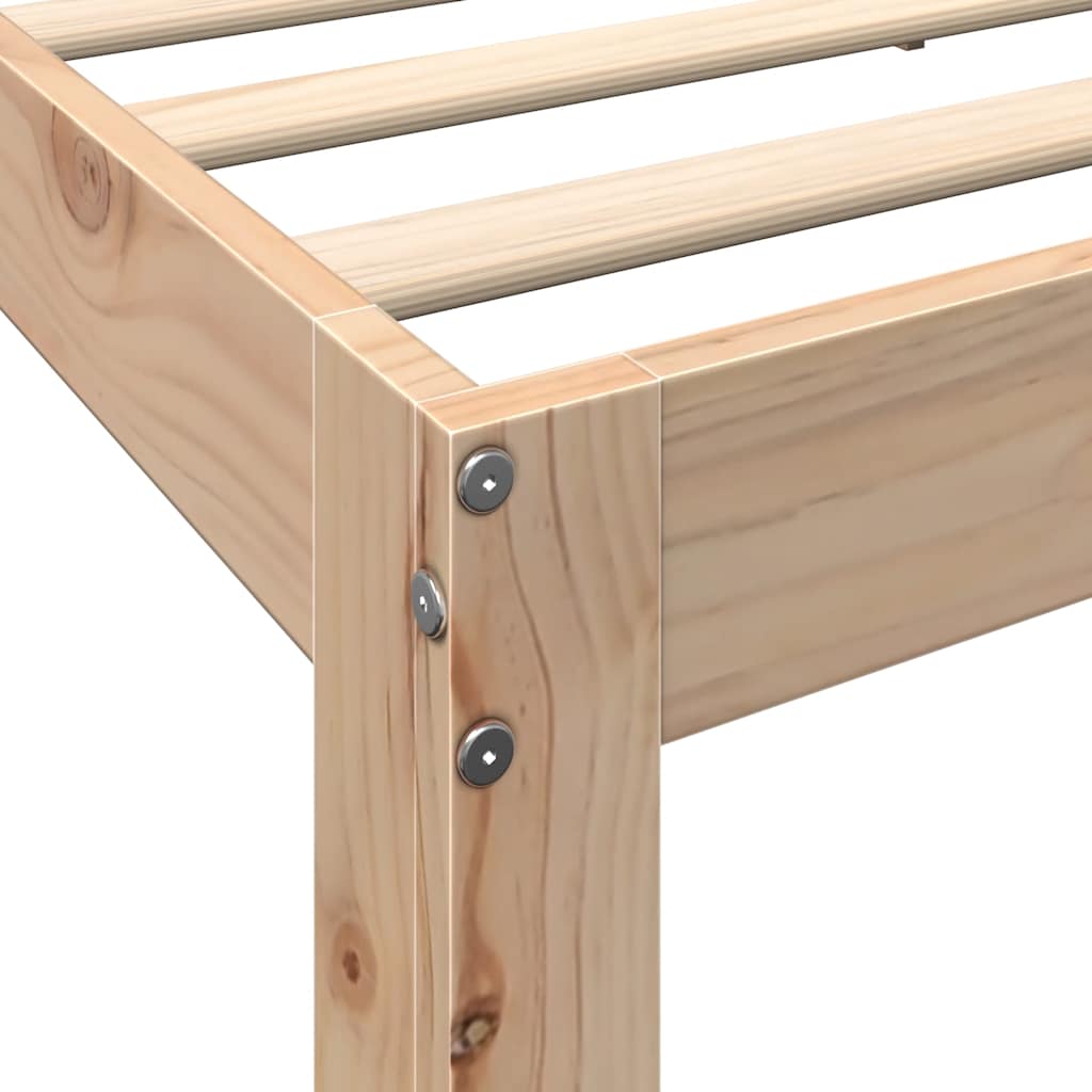 Bookcase Bed without Mattress 140x190 cm Solid Wood Pine