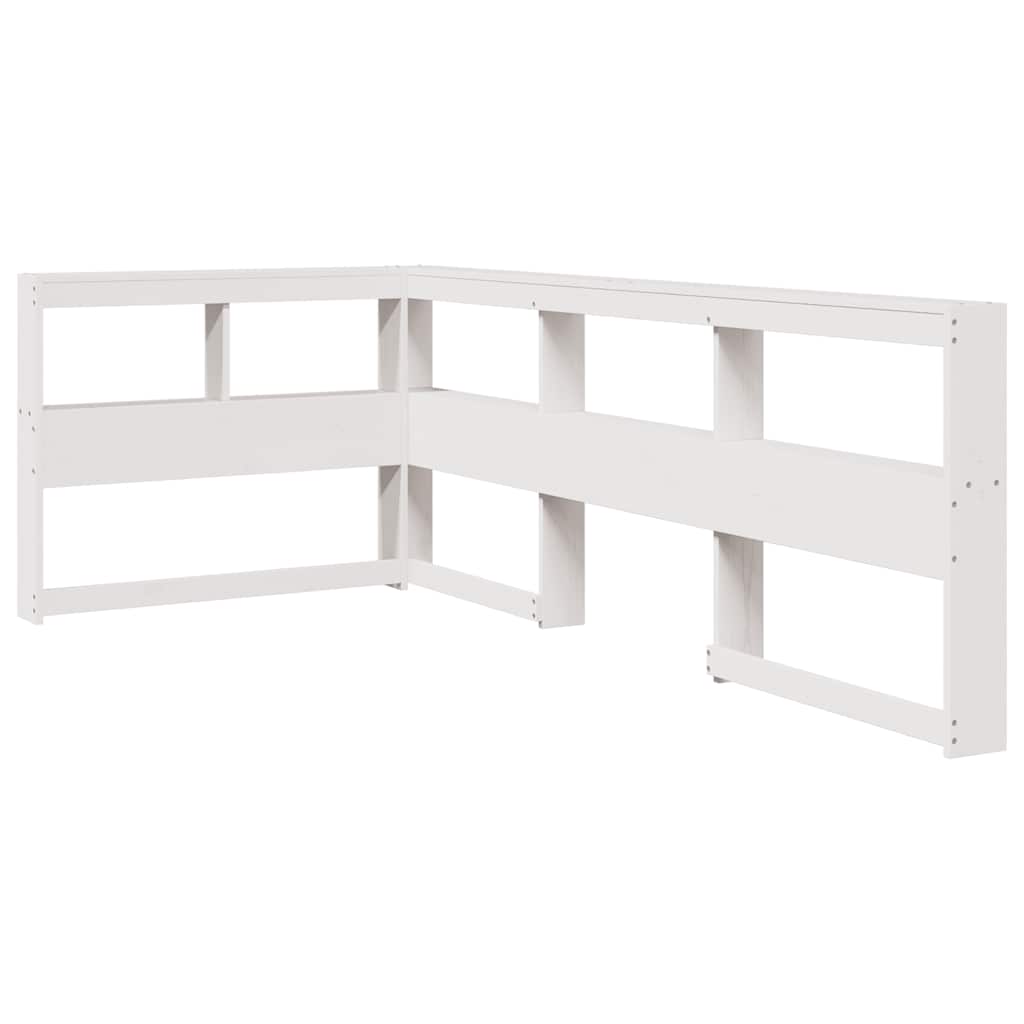 Bookcase Bed without Mattress White 90x190 cm Single Solid Wood Pine