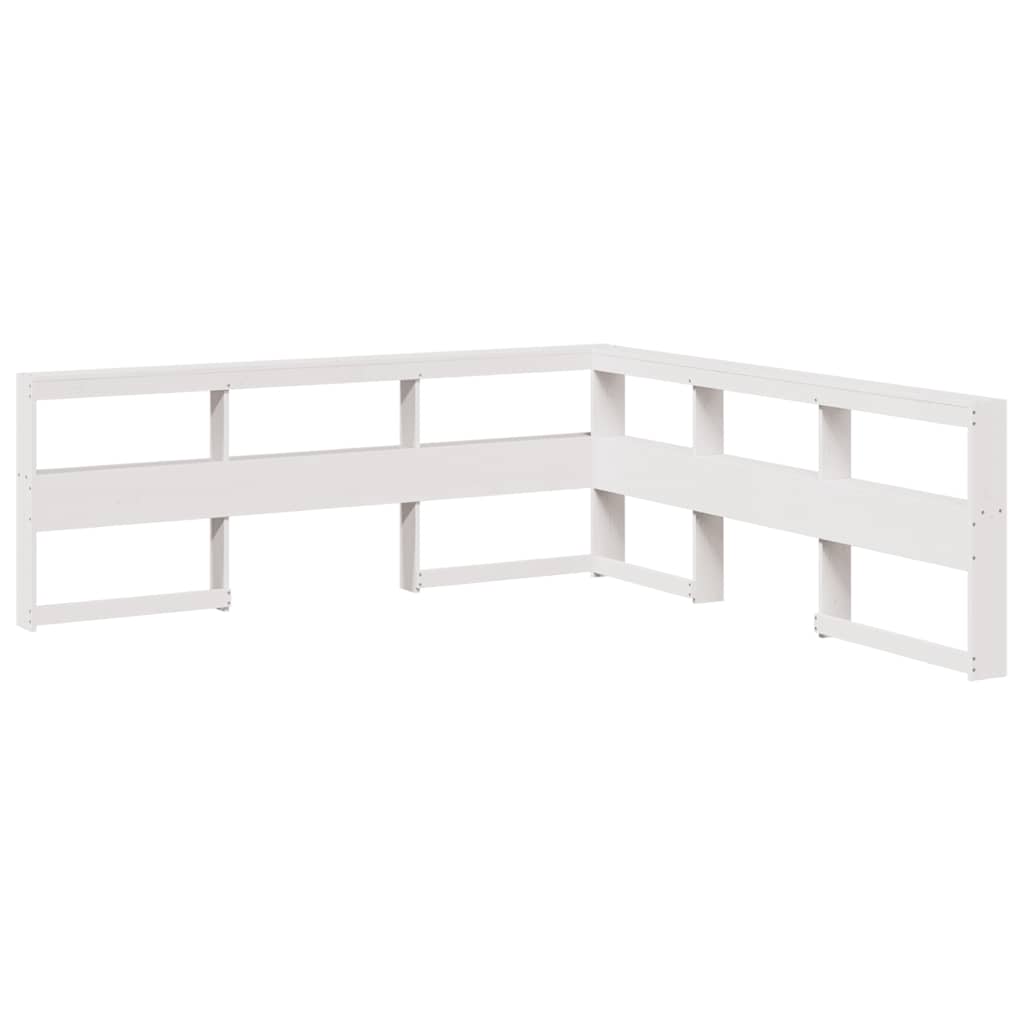 Bookcase Bed without Mattress White 180x200 cm Solid Wood Pine