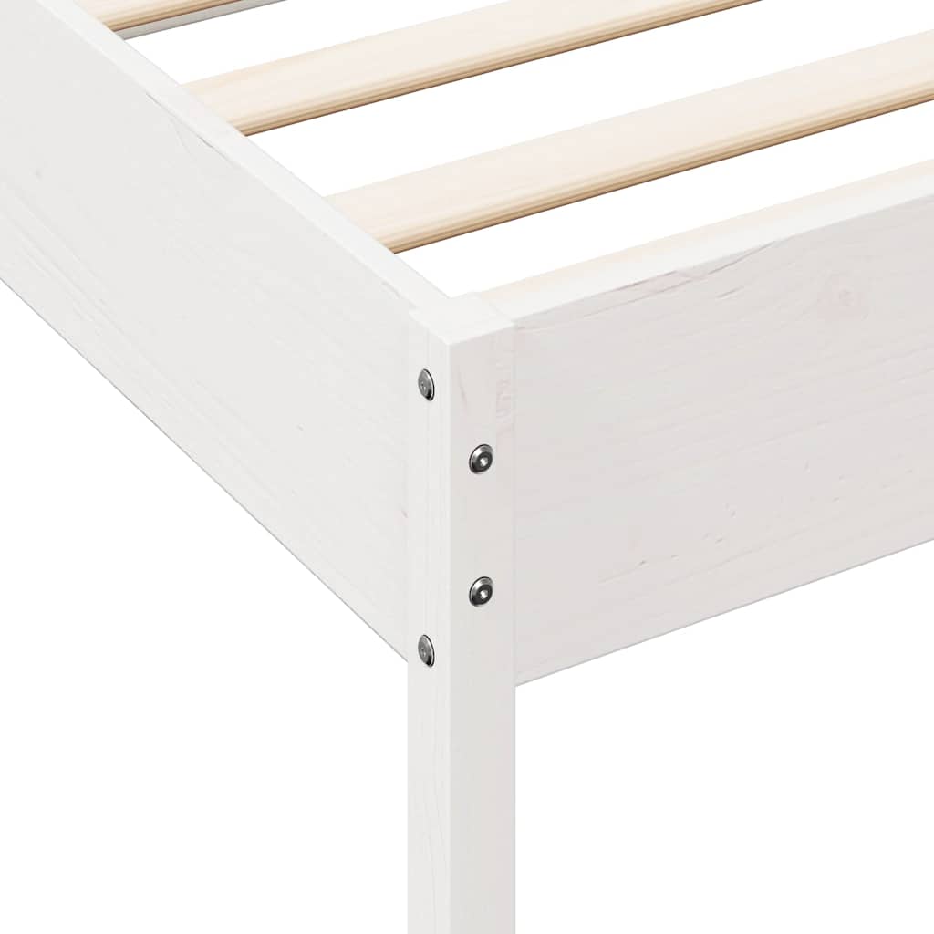 Bookcase Bed without Mattress White 180x200 cm Solid Wood Pine