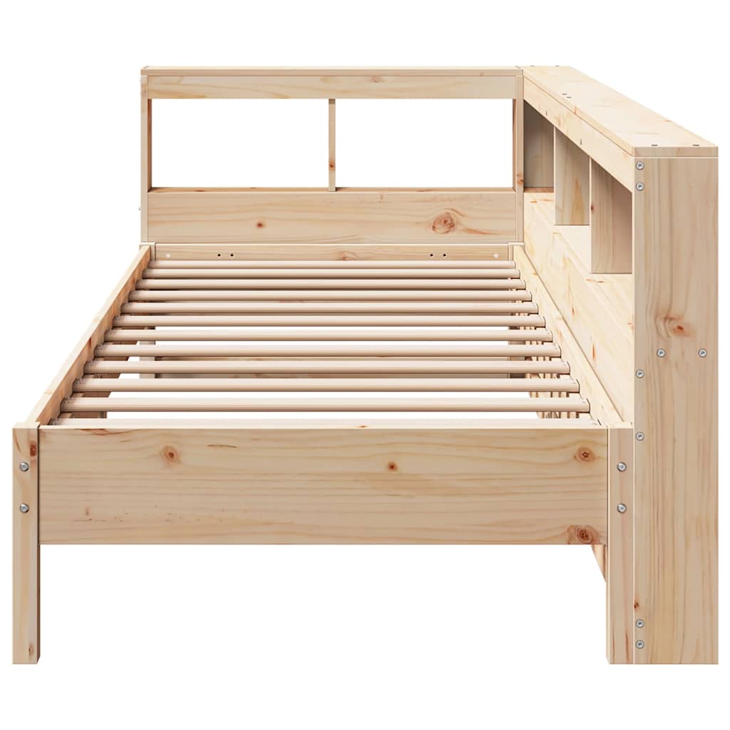 Bookcase Bed without Mattress 100x200 cm Solid Wood Pine