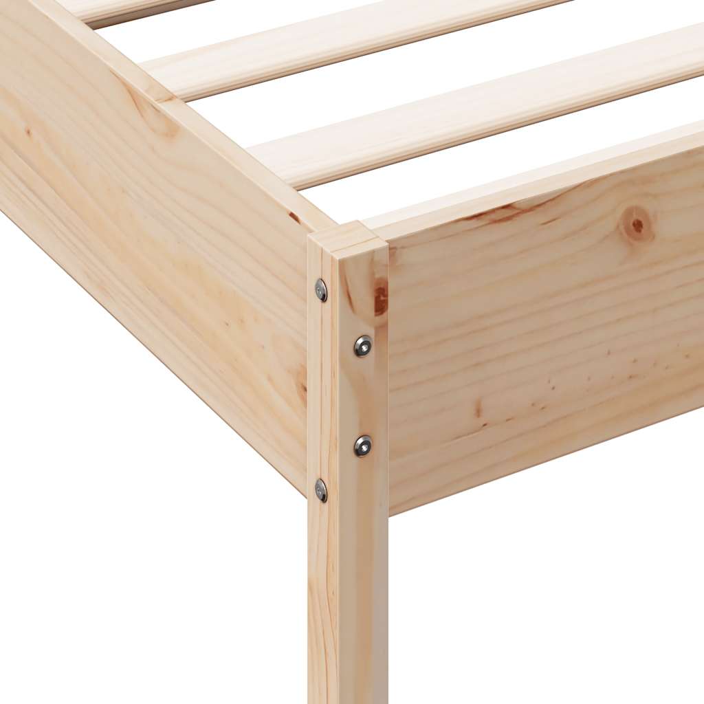 Bookcase Bed without Mattress 135x190 cm Solid Wood Pine
