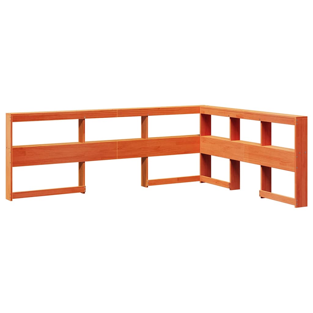 Bookcase Bed without Mattress Wax Brown 135x190 cm Solid Wood Pine
