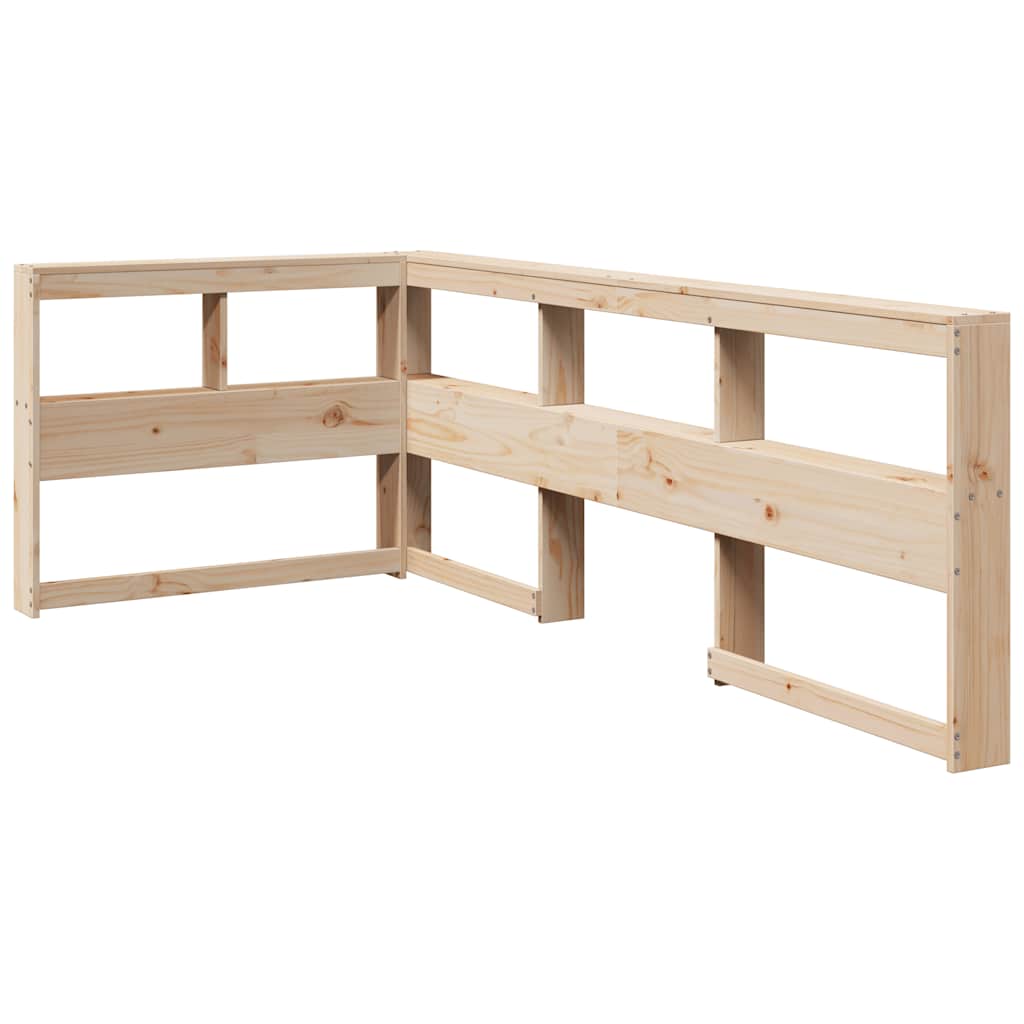 Bookcase Bed without Mattress 75x190 cm Solid Wood Pine