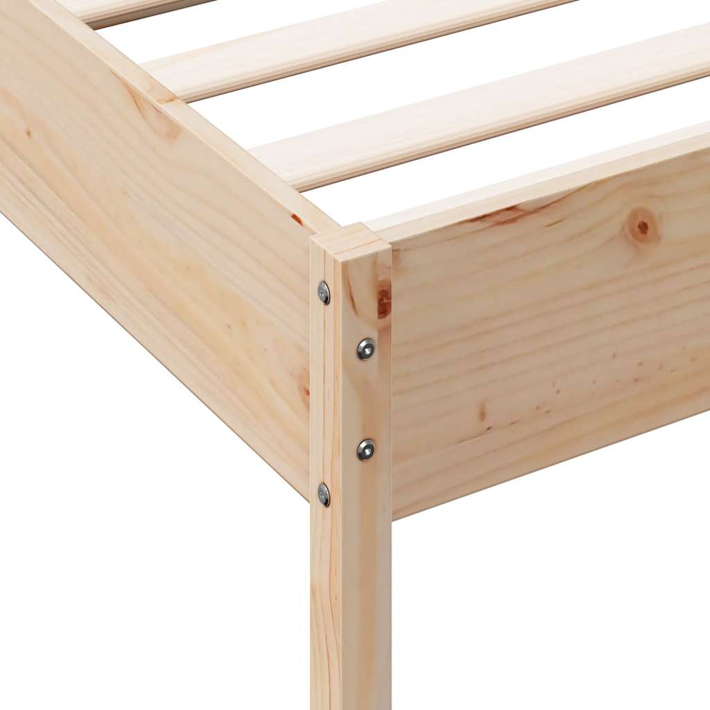 Bookcase Bed without Mattress 75x190 cm Solid Wood Pine