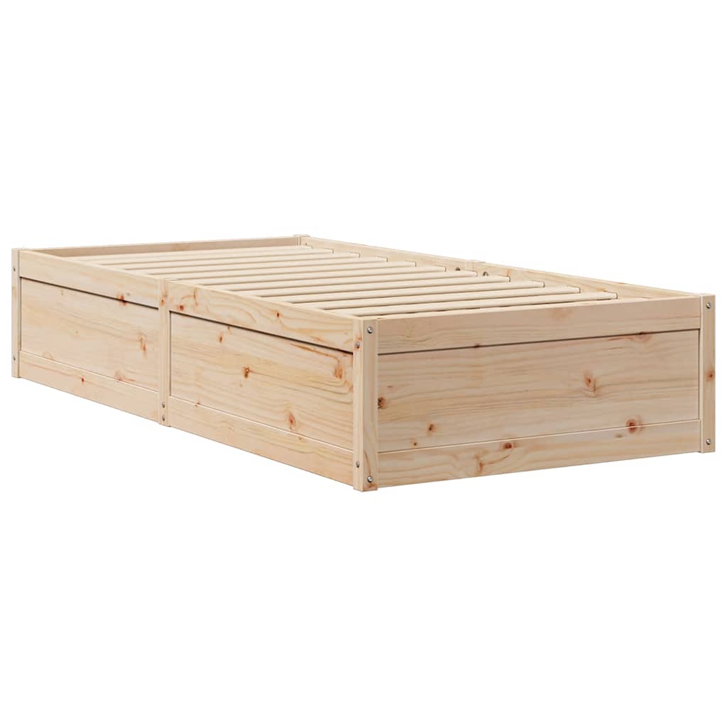 Bookcase Bed without Mattress 100x200cm Solid Wood Pine