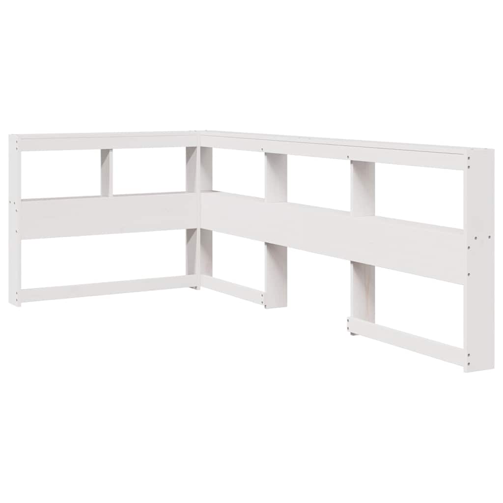 Bookcase Bed without Mattress White 100x200cm Solid Wood Pine