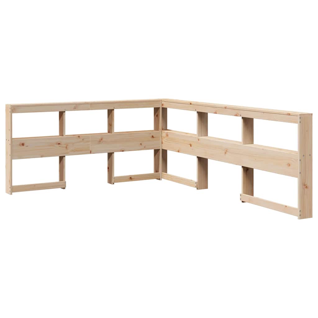 Bookcase Bed without Mattress 160x200cm Solid Wood Pine