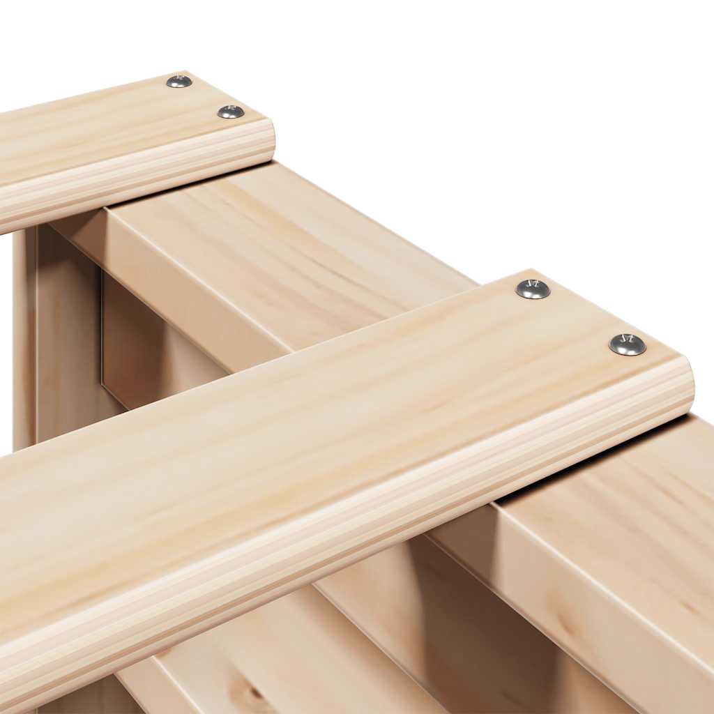 Bookcase Bed without Mattress 120x200cm Solid Wood Pine