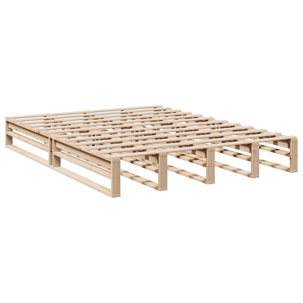 Bookcase Bed without Mattress 135x190cm Solid Wood Pine