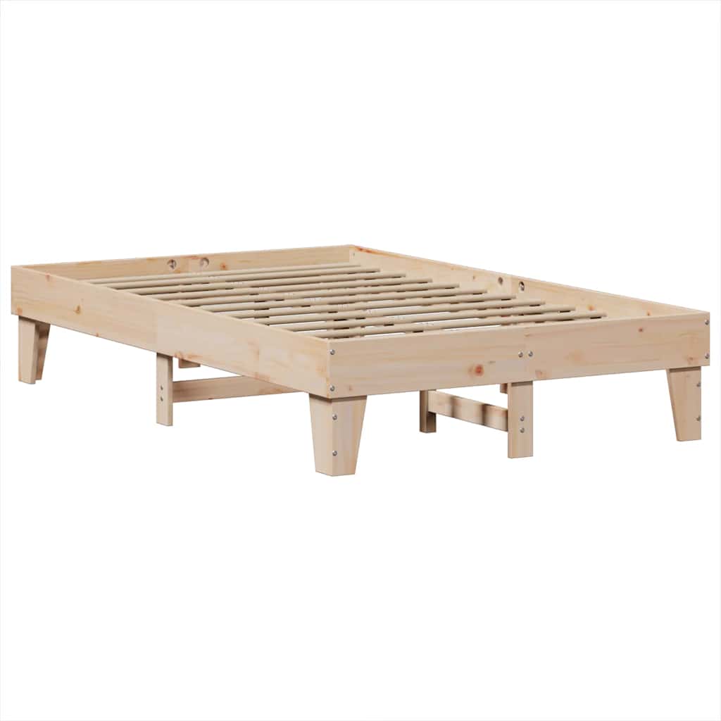 Bookcase Bed without Mattress 120x200cm Solid Wood Pine