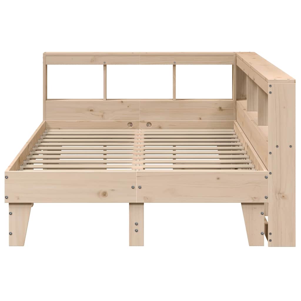 Bookcase Bed without Mattress 120x200cm Solid Wood Pine
