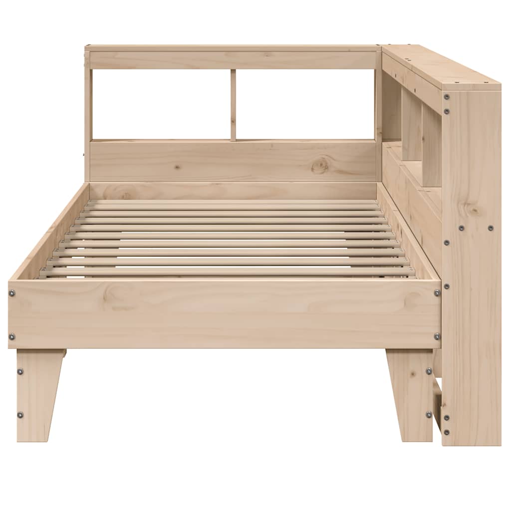 Bookcase Bed without Mattress 90x190cm Solid Wood Pine