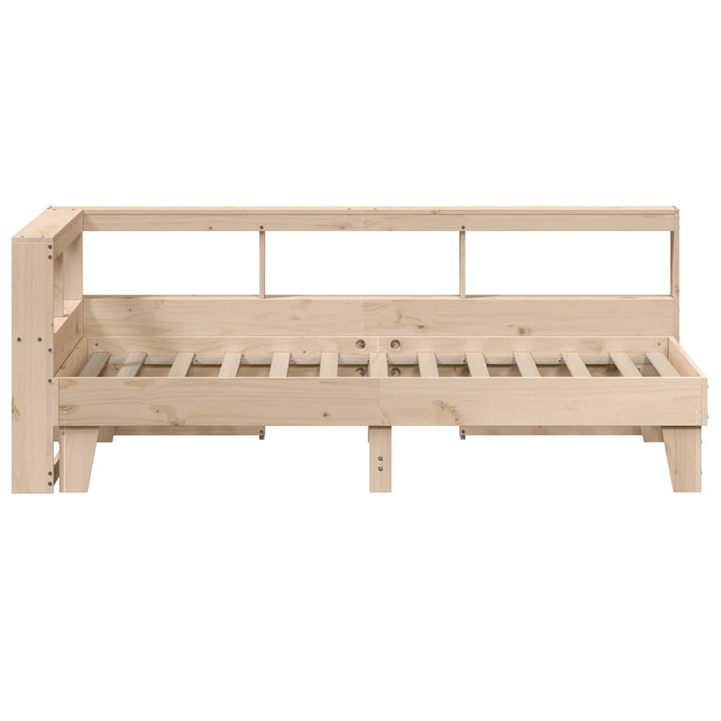 Bookcase Bed without Mattress 90x190cm Solid Wood Pine