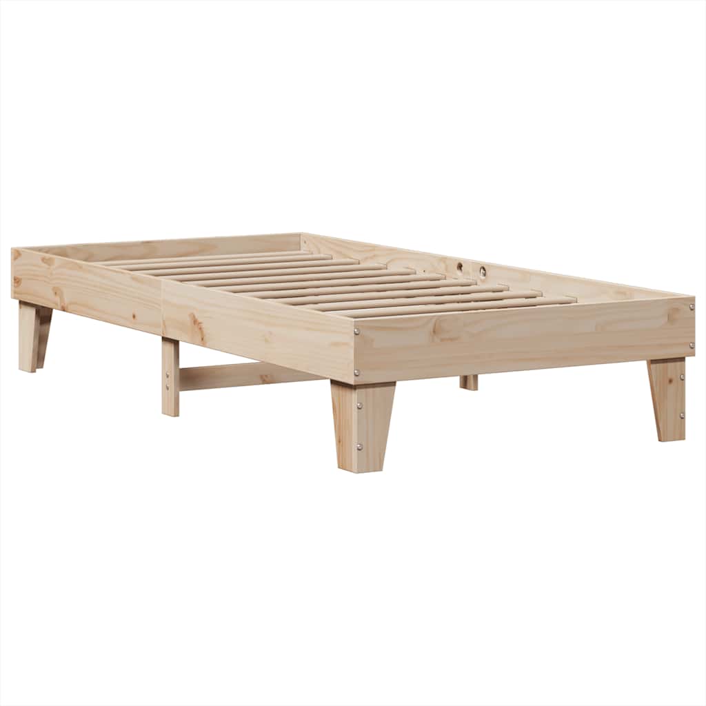 Bookcase Bed without Mattress 90x190cm Solid Wood Pine