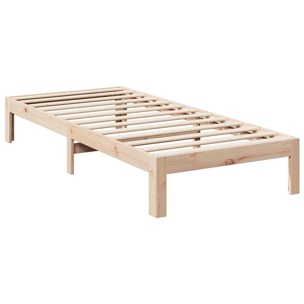 Family Bed Frame No Mattress 270x200 cm Solid Wood Pine