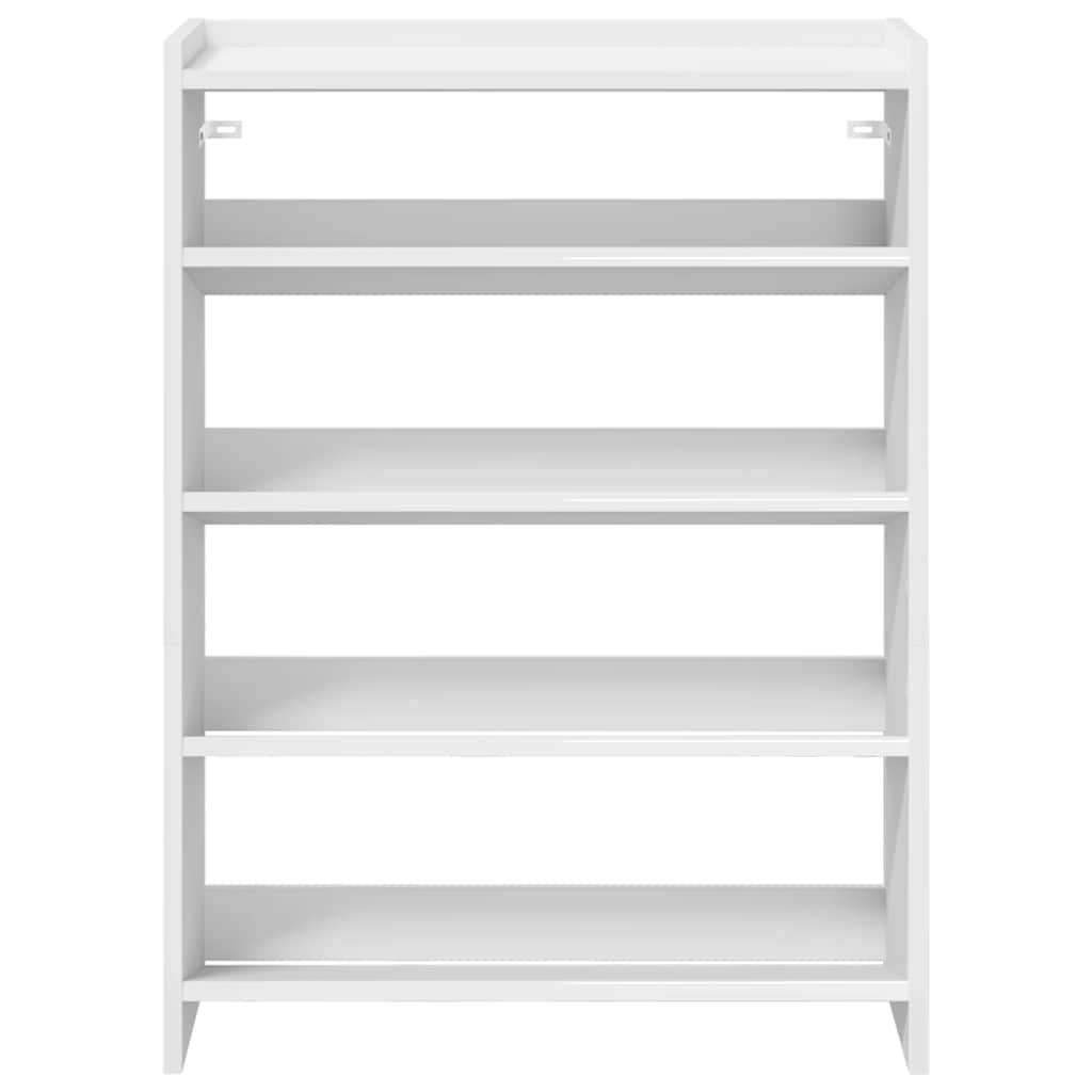 Shoe Rack White 60x25x81 cm Engineered Wood