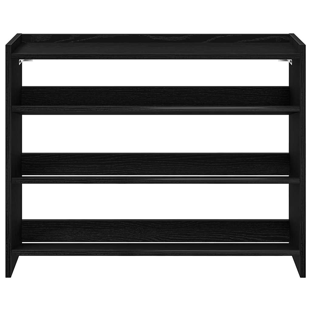 Shoe Rack Black 80x25x62 cm Engineered Wood