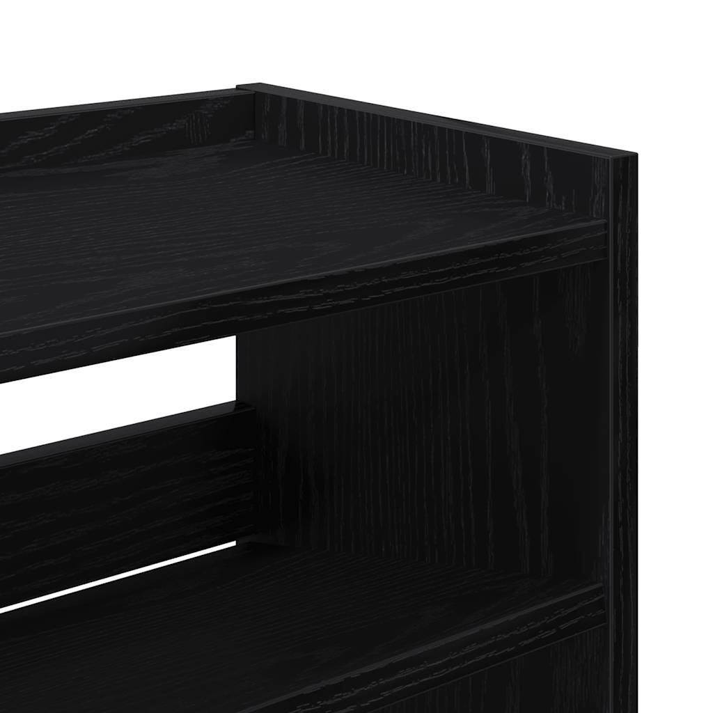 Shoe Rack Black 80x25x62 cm Engineered Wood