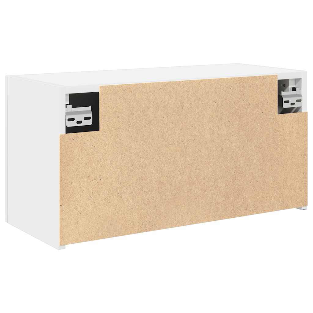 Bathroom Wall Cabinet White 60x25x30 cm Engineered Wood