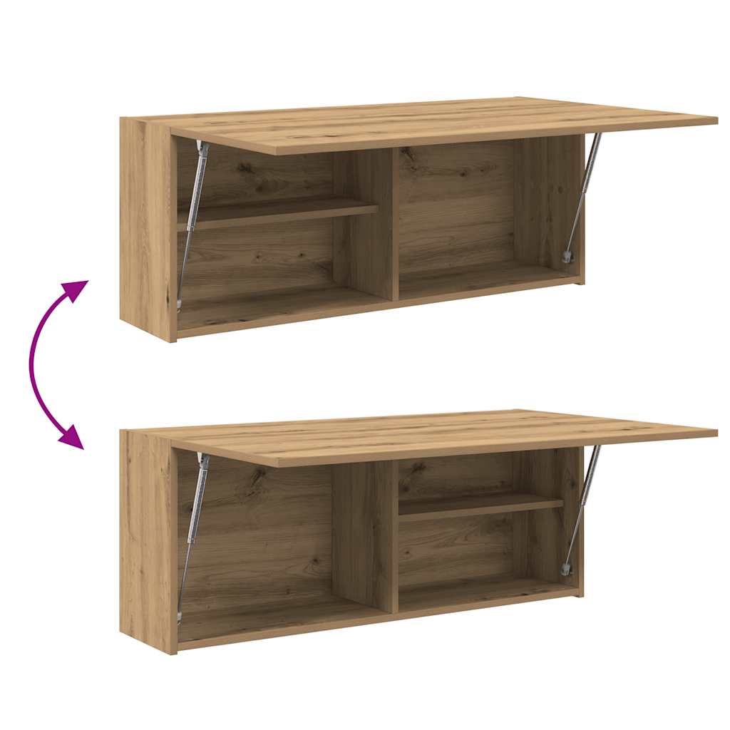 Bathroom Wall Cabinet Artisan Oak 100x25x40 cm Engineered Wood