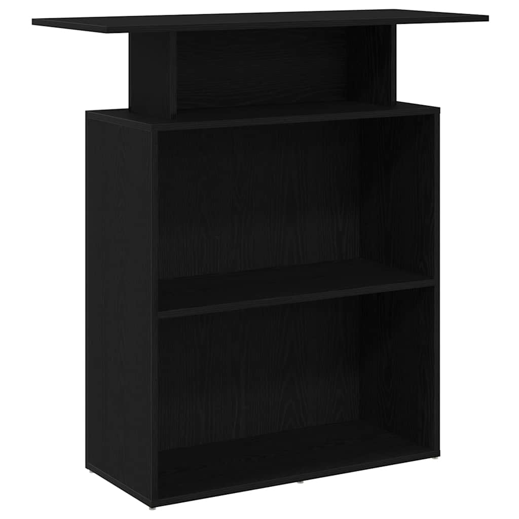 Reception Desk Black 100x40x104 cm Engineered Wood