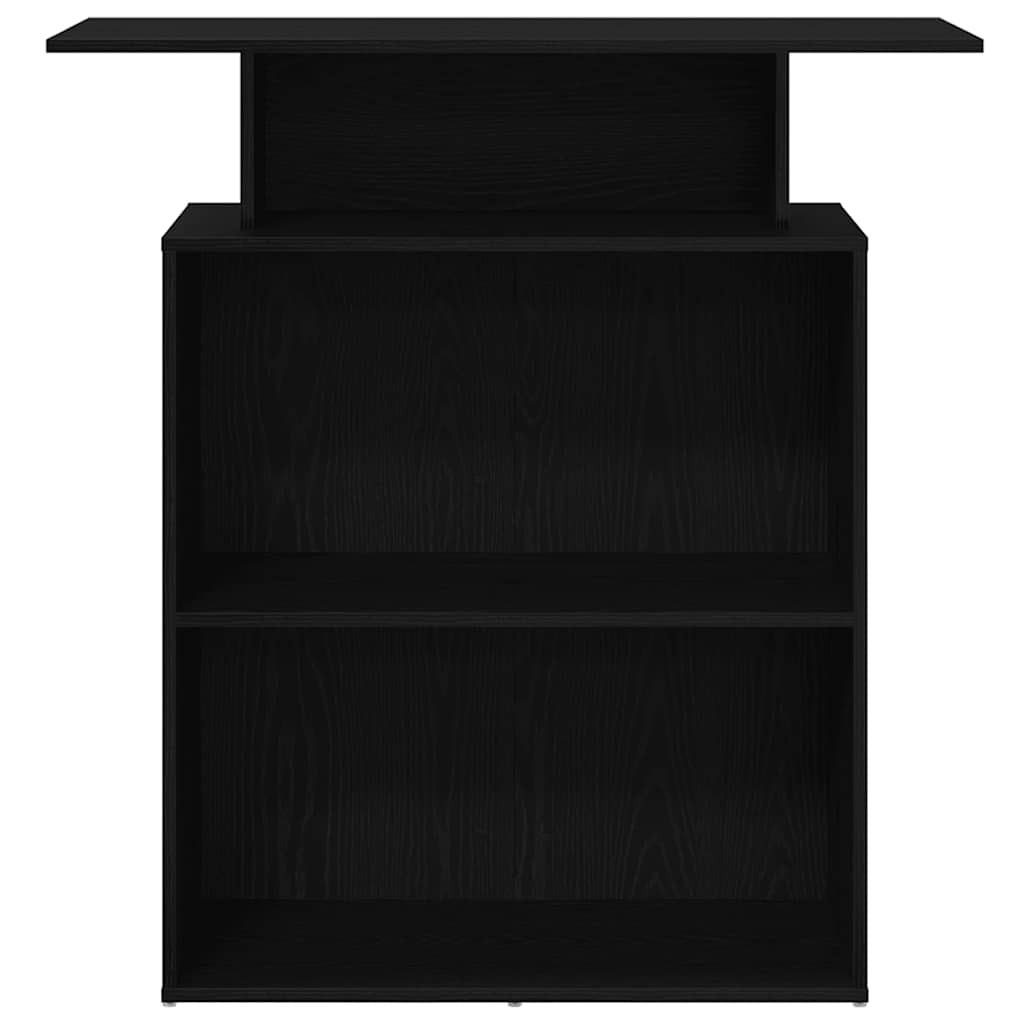 Reception Desk Black 100x40x104 cm Engineered Wood