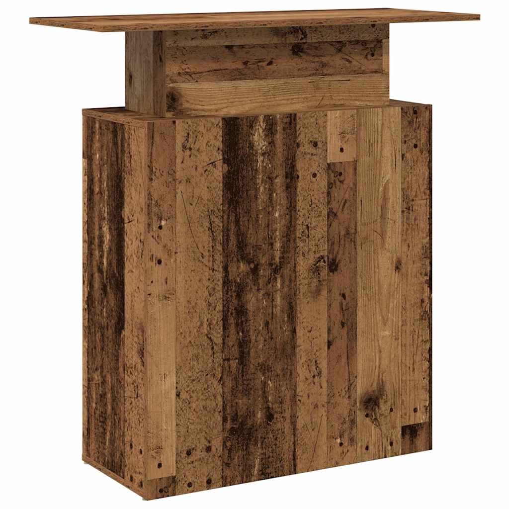 Reception Desk Old Wood 100x40x104 cm Engineered Wood