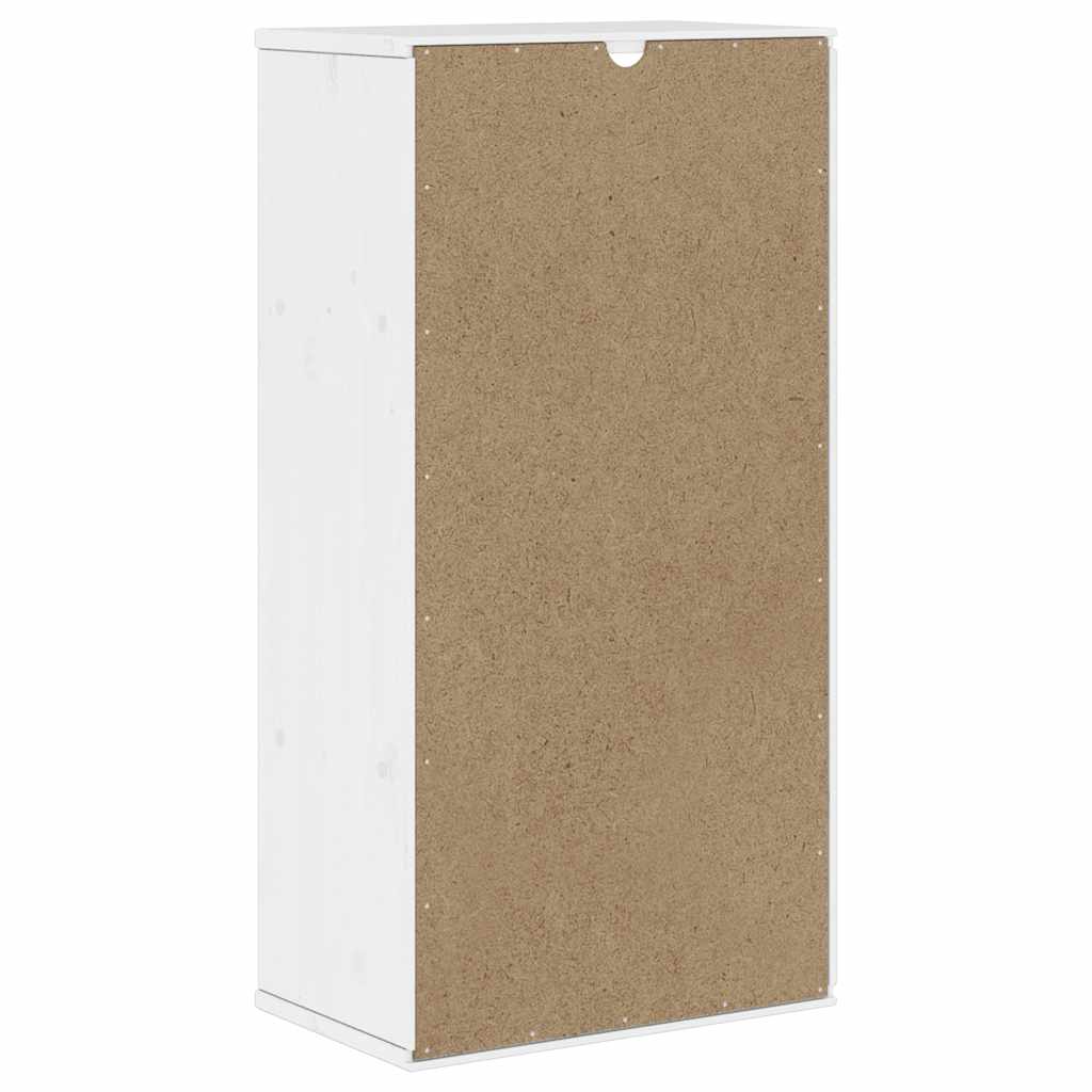 Side Cabinet ODDA White 40x24x79 cm Solid Wood Pine