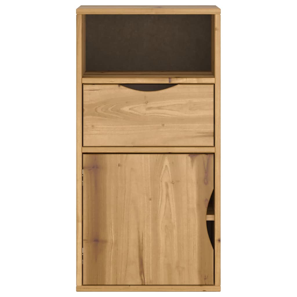 Side Cabinet with Drawer ODDA 40x24x79 cm Solid Wood Pine