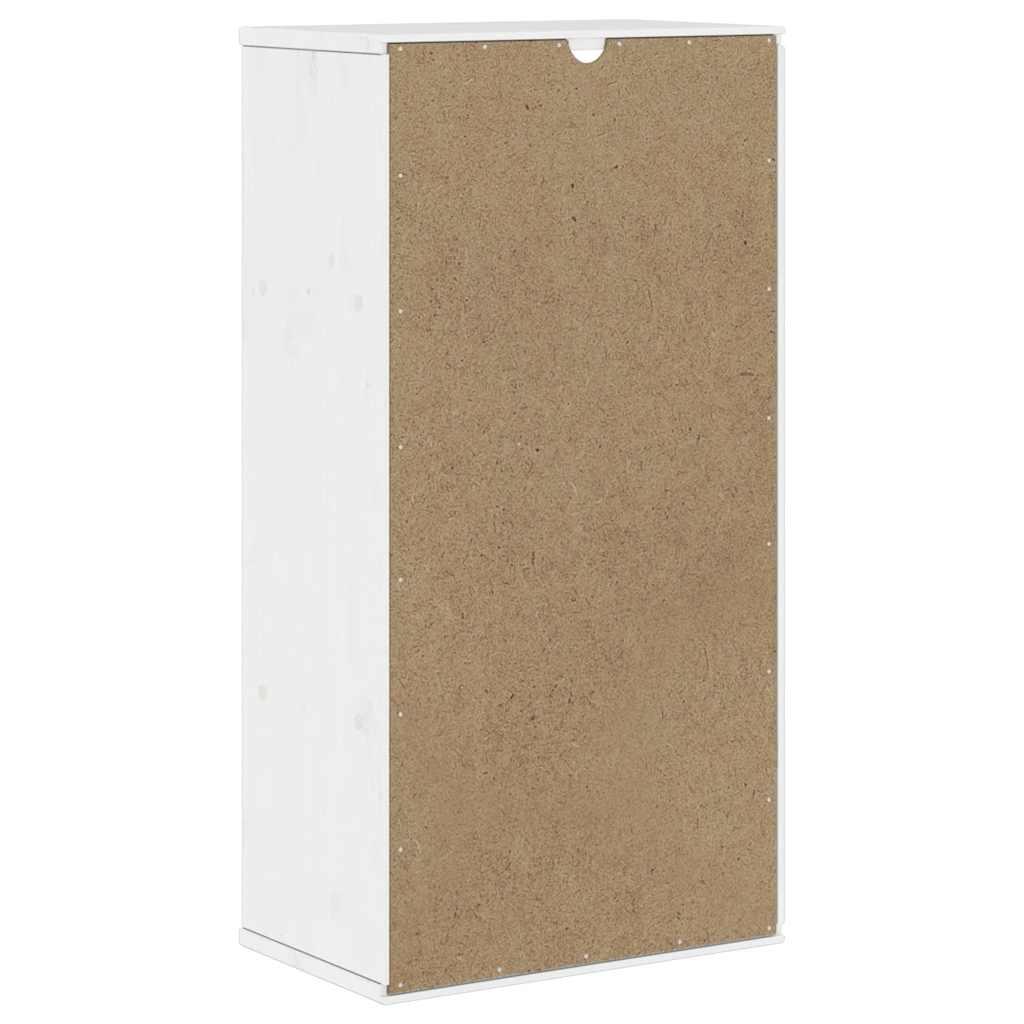 Side Cabinet ODDA White 40x24x79 cm Solid Wood Pine