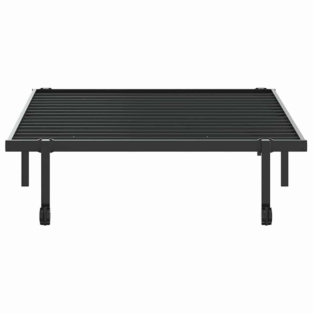 Bed Frame without Mattress Foldable Black 100x200 cm Steel
