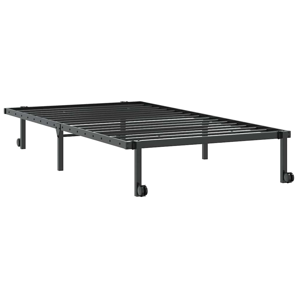 Bed Frame without Mattress Foldable Black 100x200 cm Steel