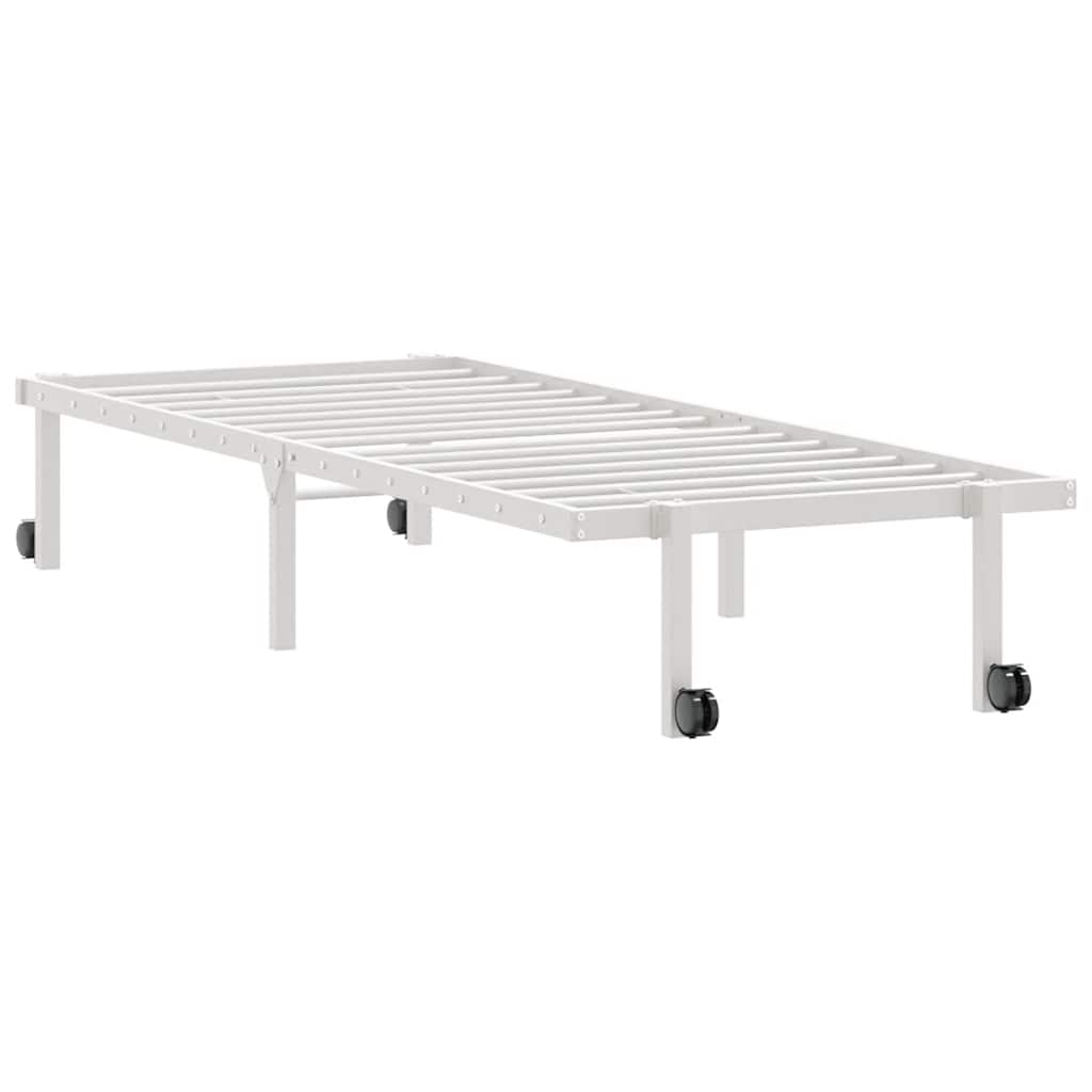 Bed Frame without Mattress Foldable White 80x200 cm Steel